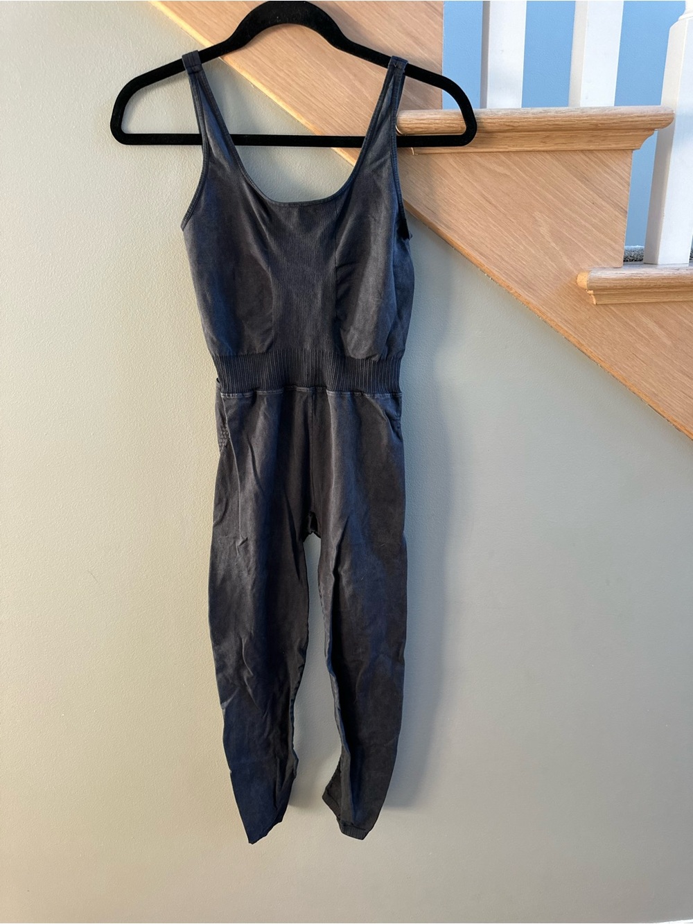FP Movement by Free People Faded Black Good Karma Onesie Jumpsuit